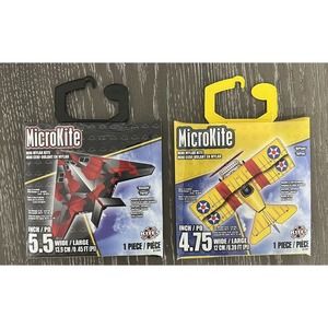 MicroKite Stealth and Biplane Mini Mylar Kites by X Kites, Lot of 2